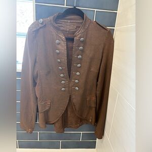Woman’s Military Style Jacket with Silver Buttons